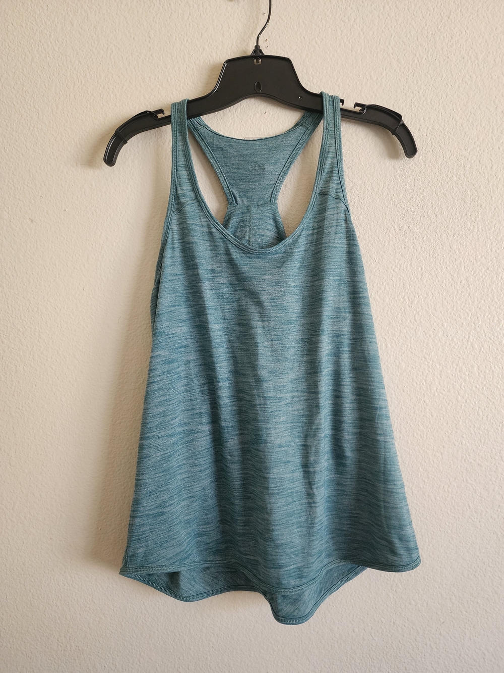 Lululemon Teal Heathered Strappy Crossback Racerback Athletic Tank Top